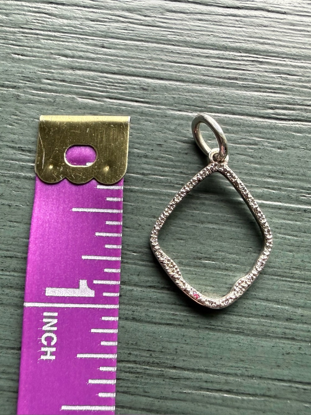 Monica Vinader Riva Kite Diamond Medium Pendant Sterling Silver - Picture 4 of 5